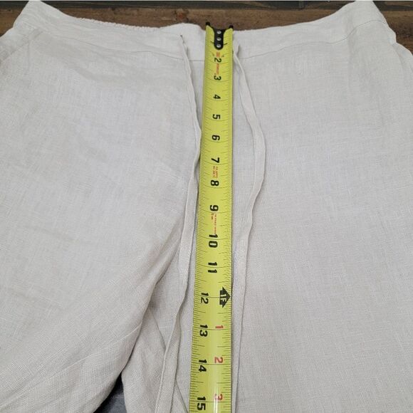 XIMO Relaxed Linen Summer Pants Joggers Back Casual Lagenlook W/ Pockets Size L - Picture 8 of 10
